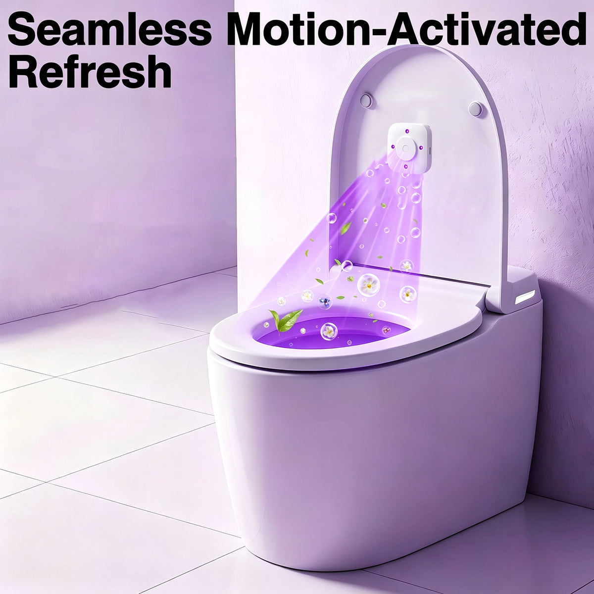 UV Toilet Night Light with Odor Remover -  UV-C LED Beads, Motion Sensor