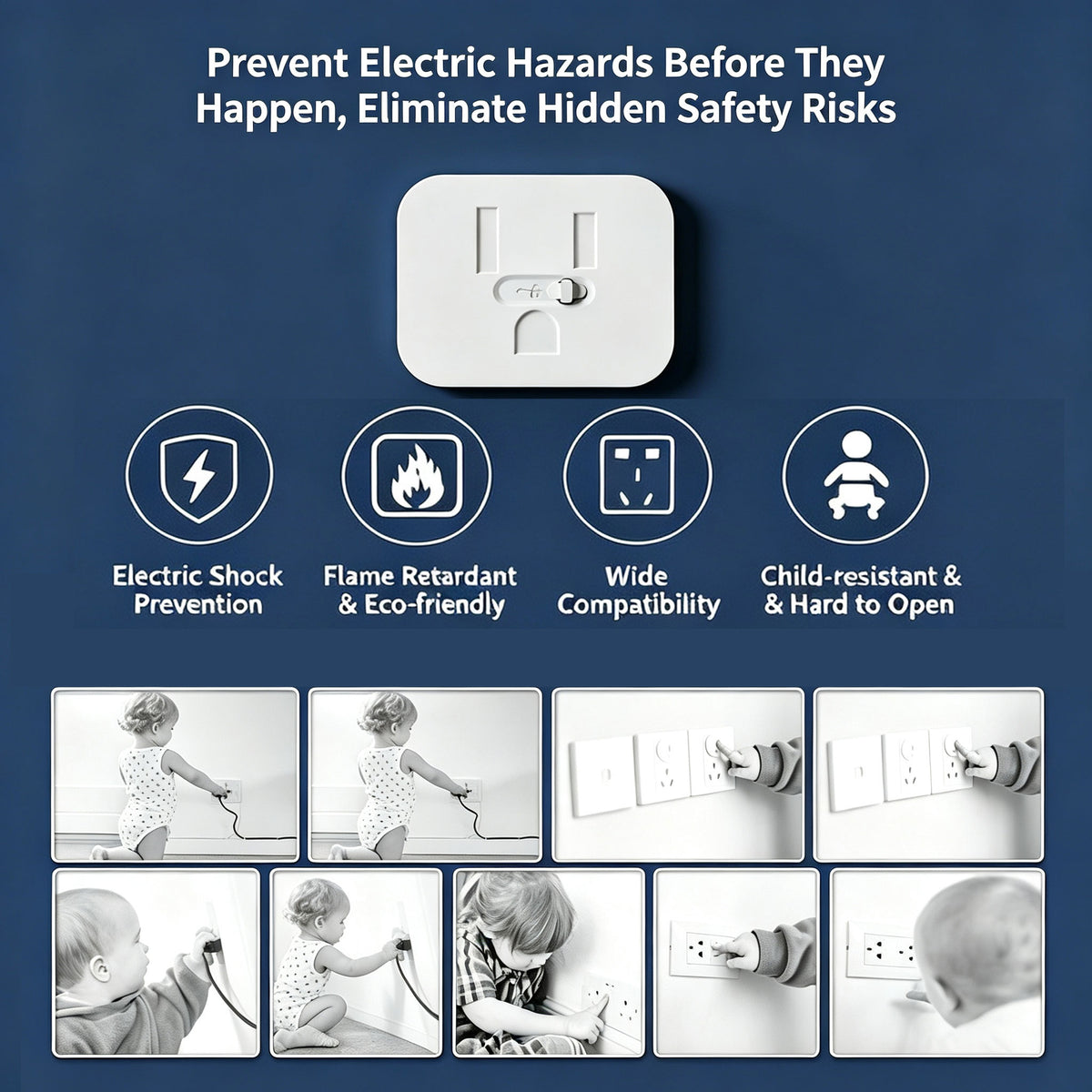 12pcs  Childproof Electrical Outlet Protectors
