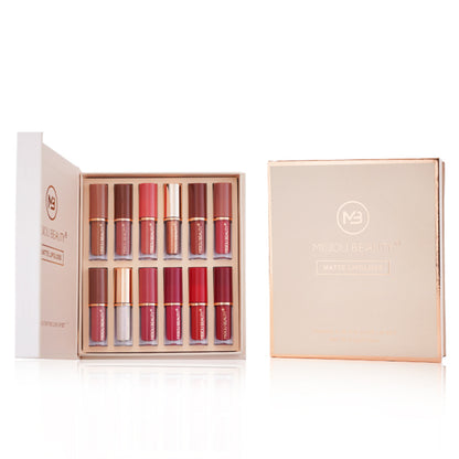 12Pcs Velvet Matte Liquid Lipstick Set,Lip Makeup Gift Kit for Women
