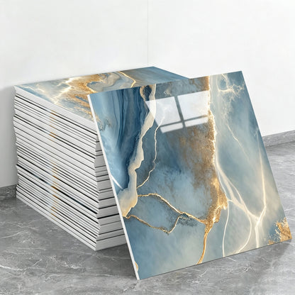 10-Pack Self-Adhesive Tile Stickers | Single Tile Size 11.8" x 11.8" | Waterproof
