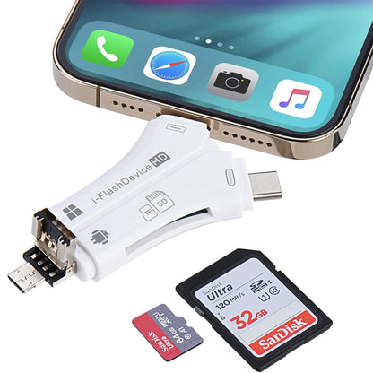 4-in-1 USB 3.0 SD/Micro SD Card Reader