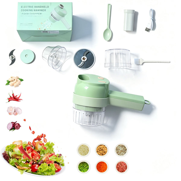 Multifunctional Electric Handheld Vegetable Chopper Set – Suitable for Preparing Baby Food