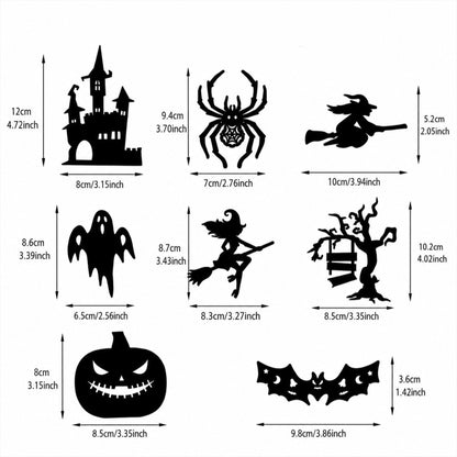 3D LED Halloween Wall Decals & Silhouette Lights 30-Pack Flickering