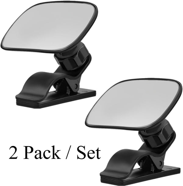 Universal Clip-on Automotive 360° Rotation Adjustable Wide Angle Convex Mirror