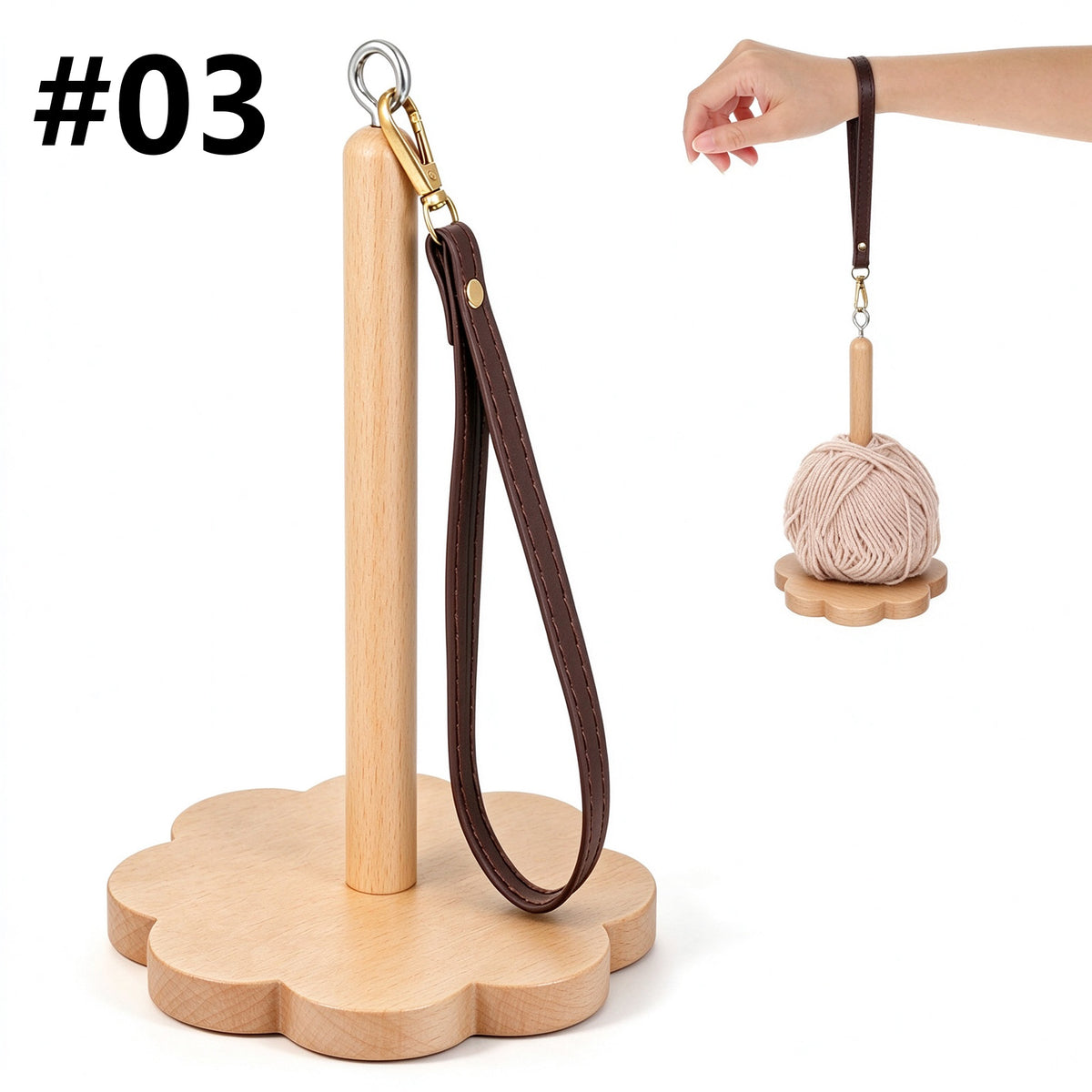 Portable Wrist Yarn Holder with Wristband