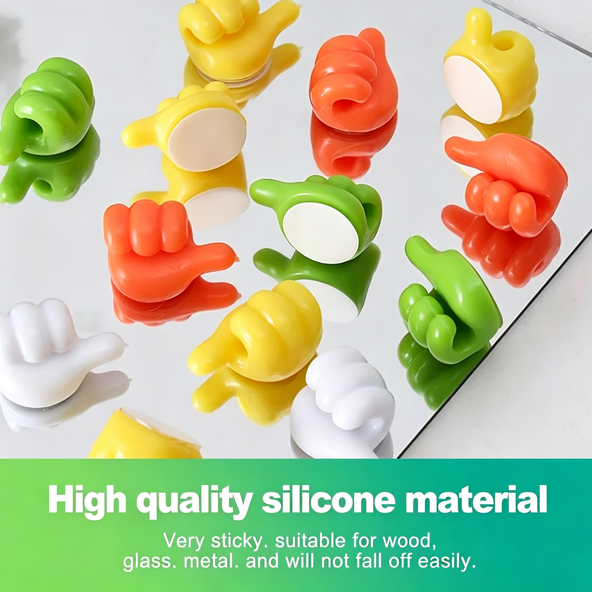 20 Pcs Silicone Thumbs Up Wall Hook