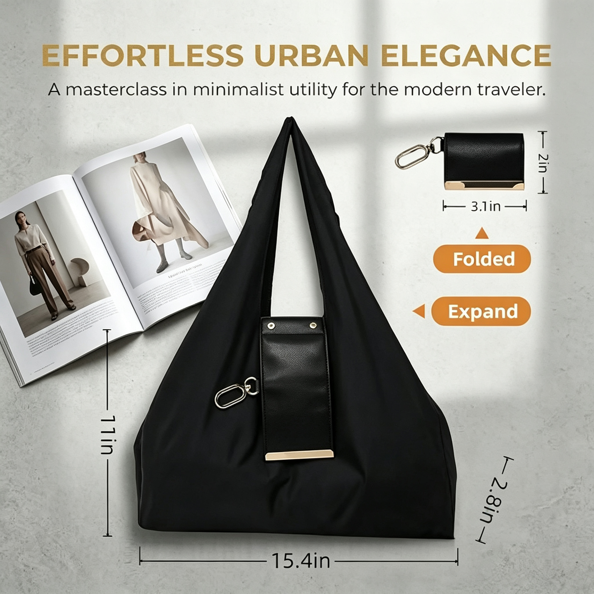 Foldable Keychain Tote Bag