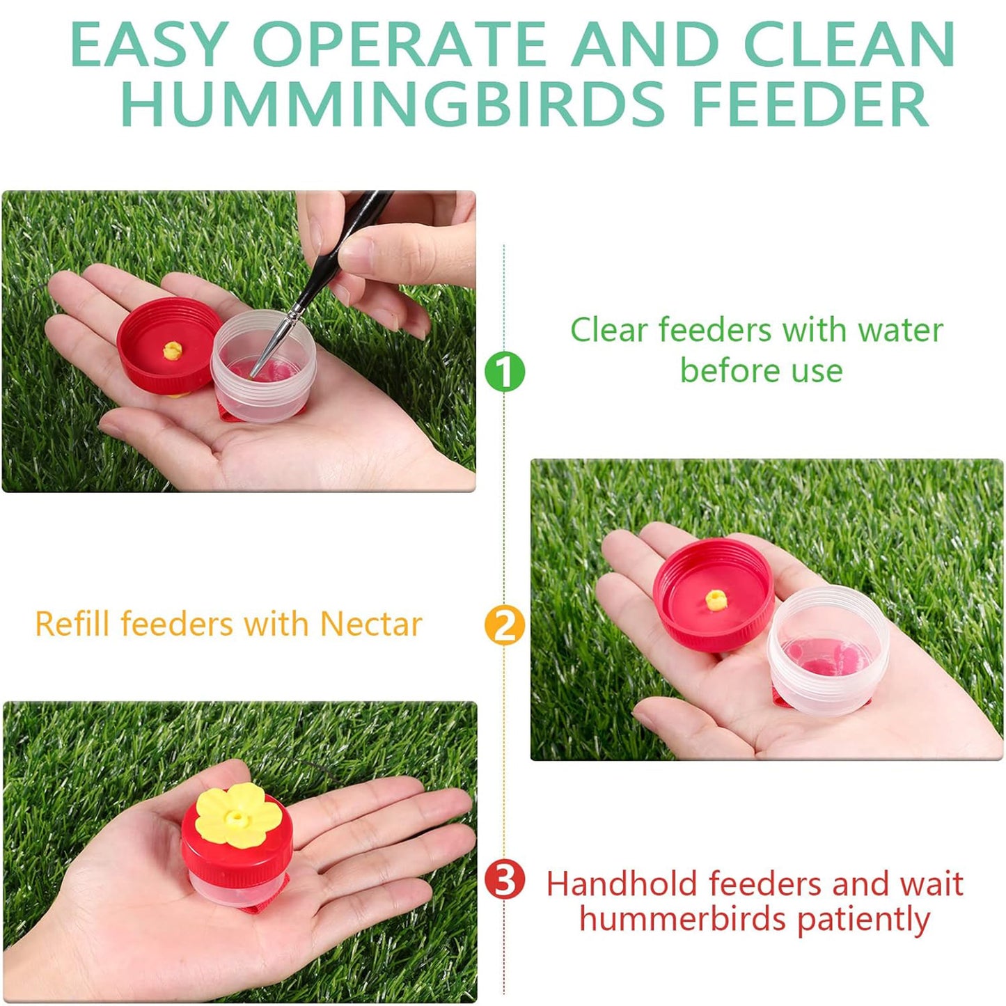 Handheld Hummingbird Ring Feeder – Wearable Nectar Feeder for Up-Close Bird Feeding & Outdoor Fun