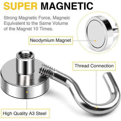 10 Pcs Magnetic Hooks for Fridge Classroom