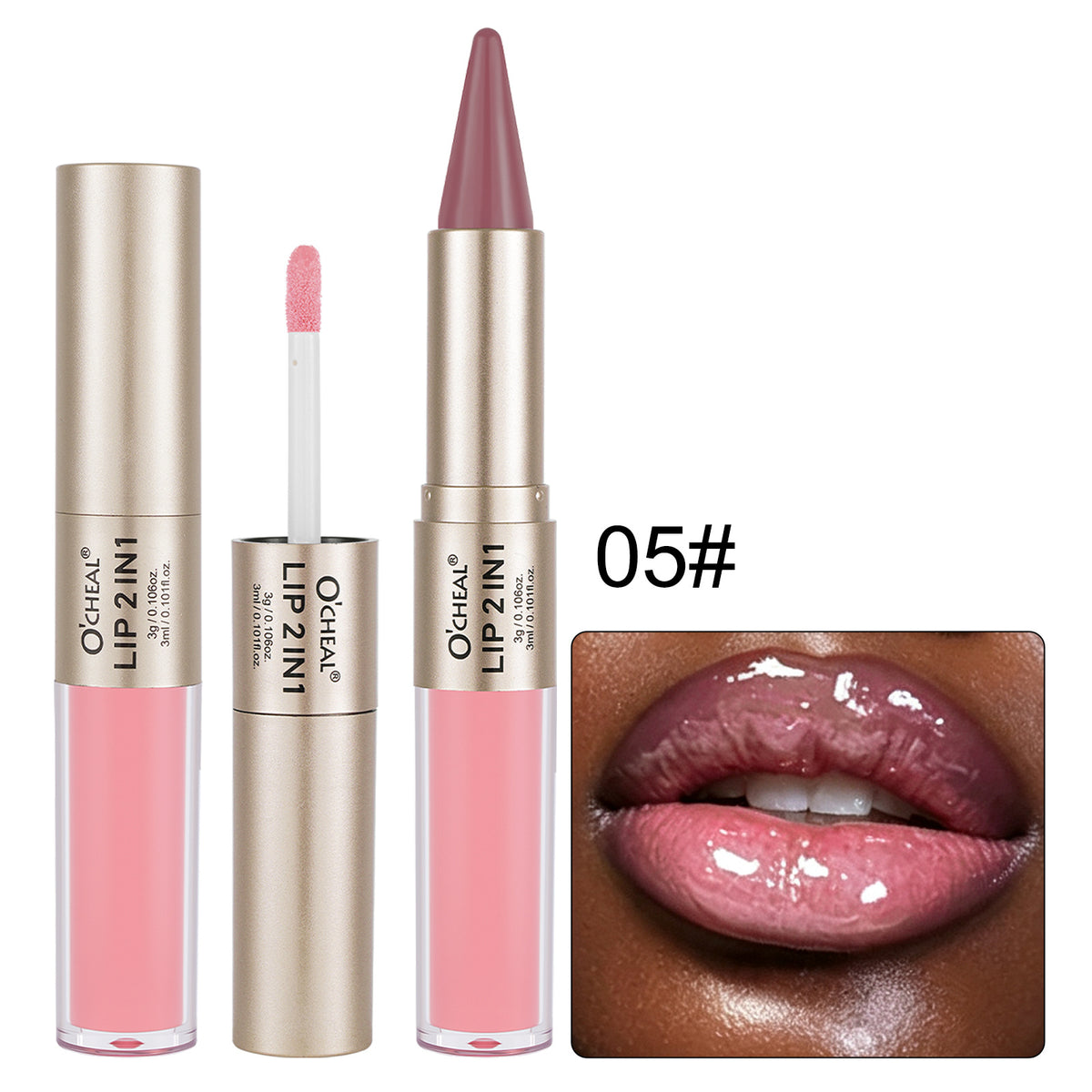 2-in-1 Double-Ended Matte Lip Liner & Lip Gloss Duo