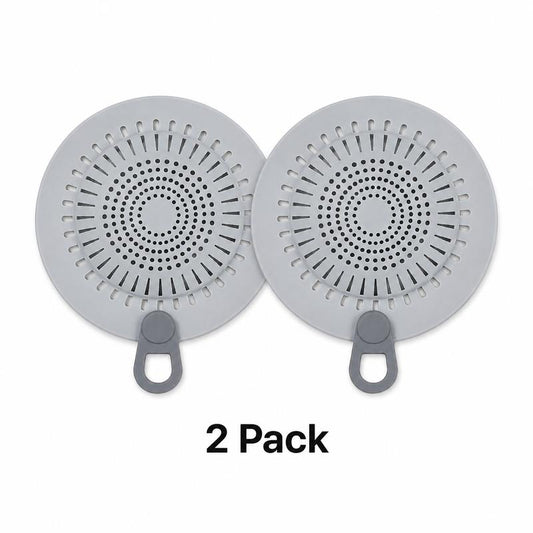 2 Pcs Silicone Drain Strainer, Pull-Tab Hair Catcher for Bathroom & Kitchen