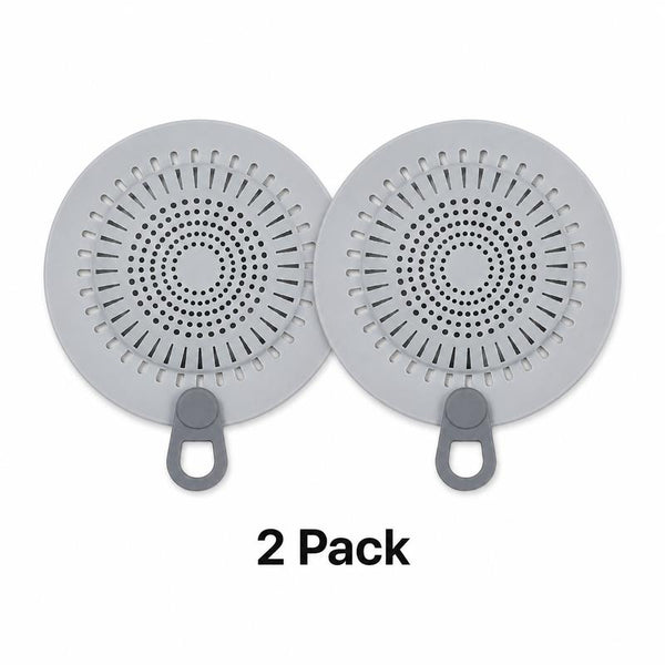 2 Pcs Silicone Drain Strainer, Pull-Tab Hair Catcher for Bathroom & Kitchen