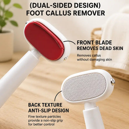 2 Pack Dual-Sided Foot Callus Remover - Handheld Manual Foot Care Tool