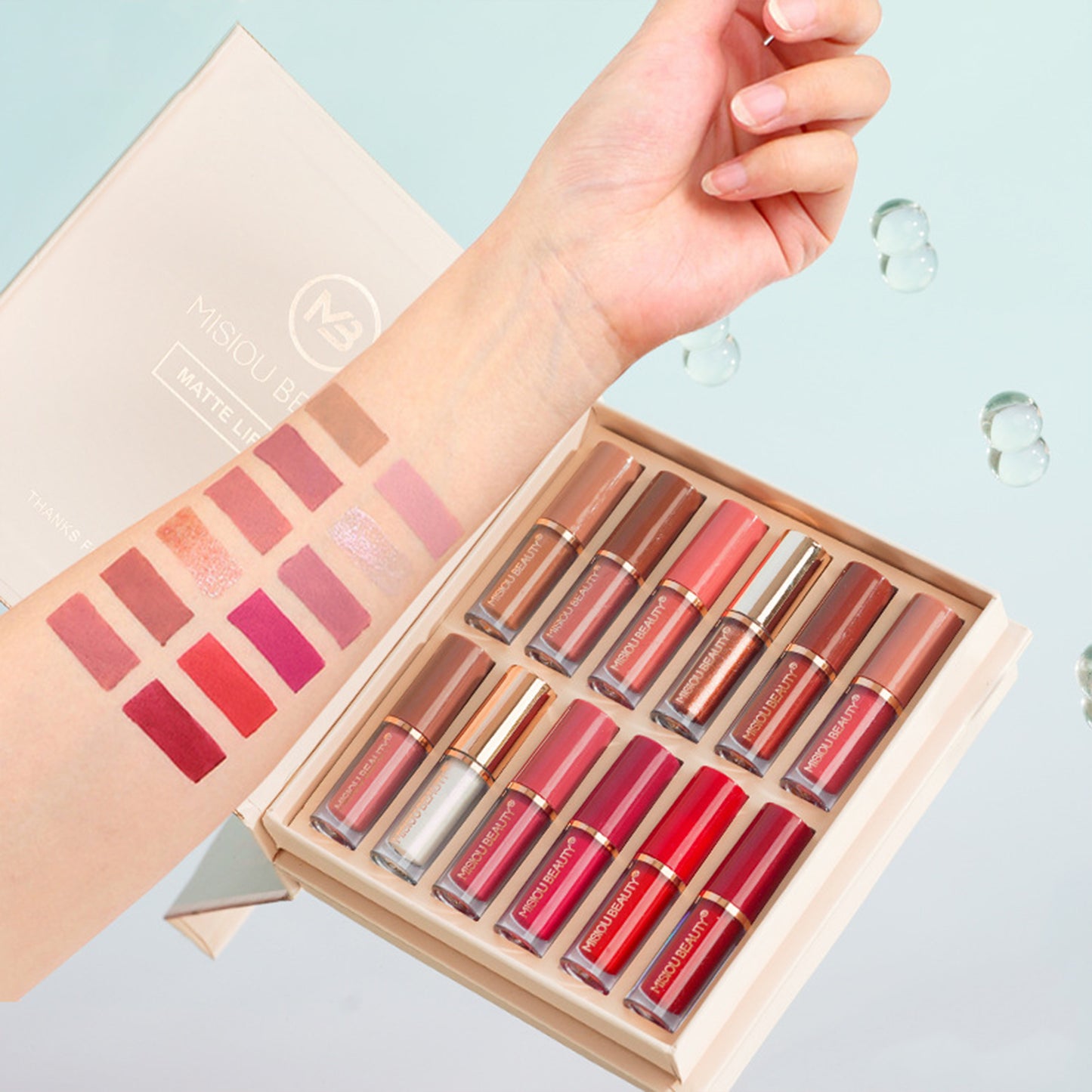 12Pcs Velvet Matte Liquid Lipstick Set,Lip Makeup Gift Kit for Women