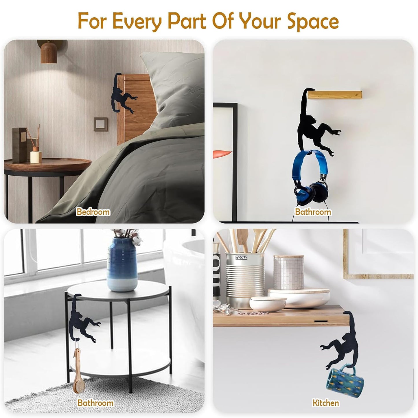 Chimp Shaped Banana Balance Hook