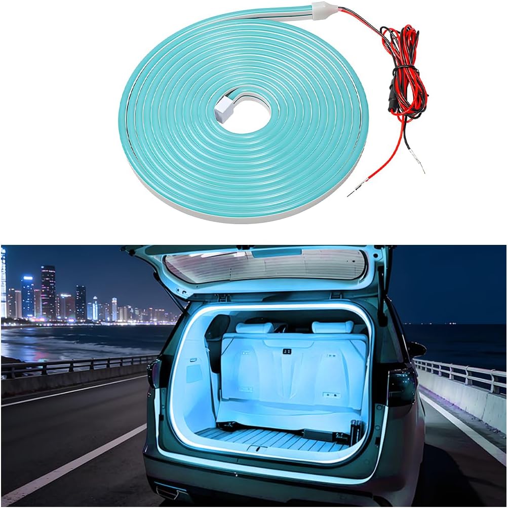 Car Trunk LED Light Strip - Universal 4M Flexible Waterproof Trunk Ambient Light Strip