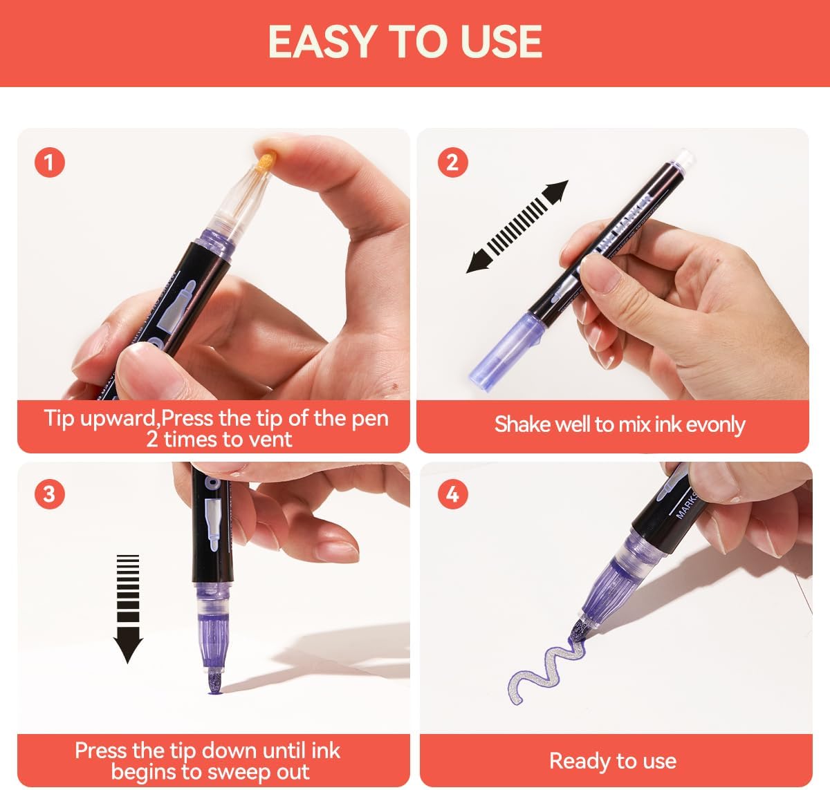 Double-Line Outline Pens Set – DIY Colorful Highlighter Markers