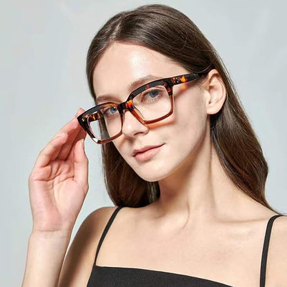 Oversized Square Reading Glasses - Anti-Blue Light Reading Glasses