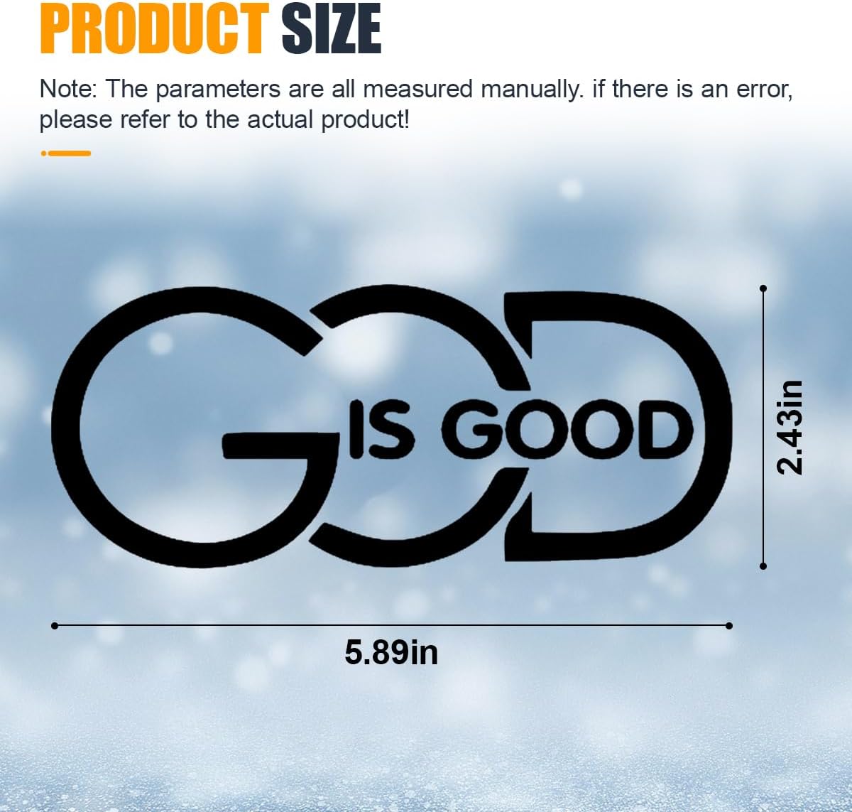 2Pack GOD is Good Vinyl Decal - Bold Lettering Car Decal Sticker