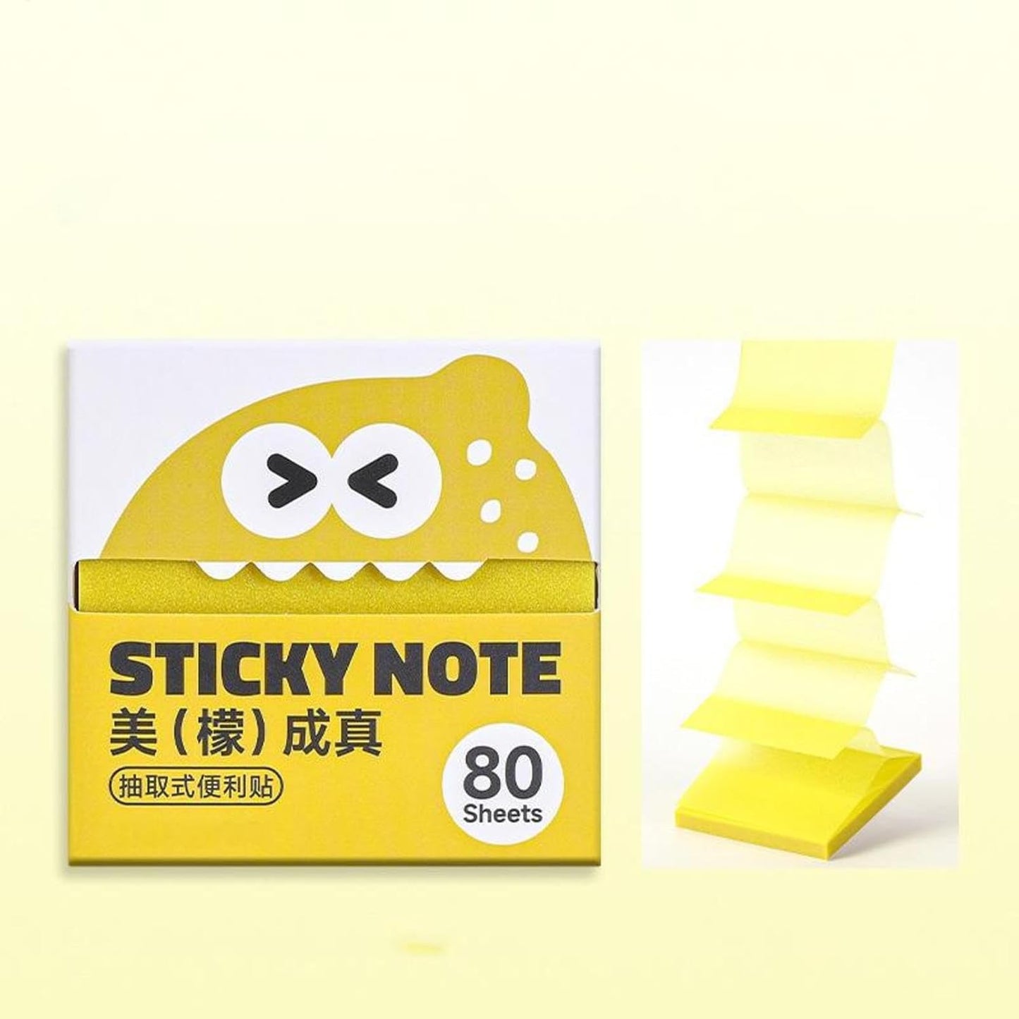 5Style Sticky Note Pads 80 Sheets Cute Pull-Out Adhesive Memo Notes