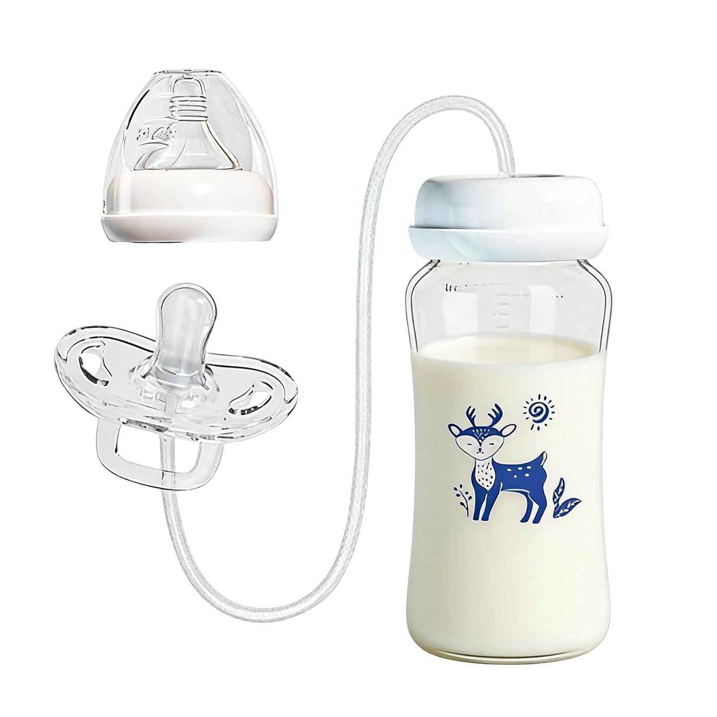 3-in 1 Hands-Free Anti-Colic Babys Bottle 5.1 oz/150ml