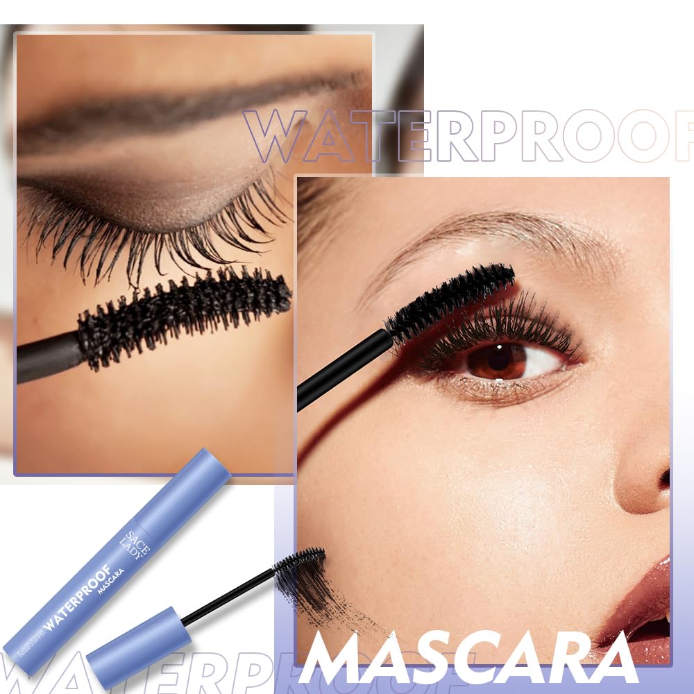 Waterproof Black Mascara Long Wearing Natural-Looking