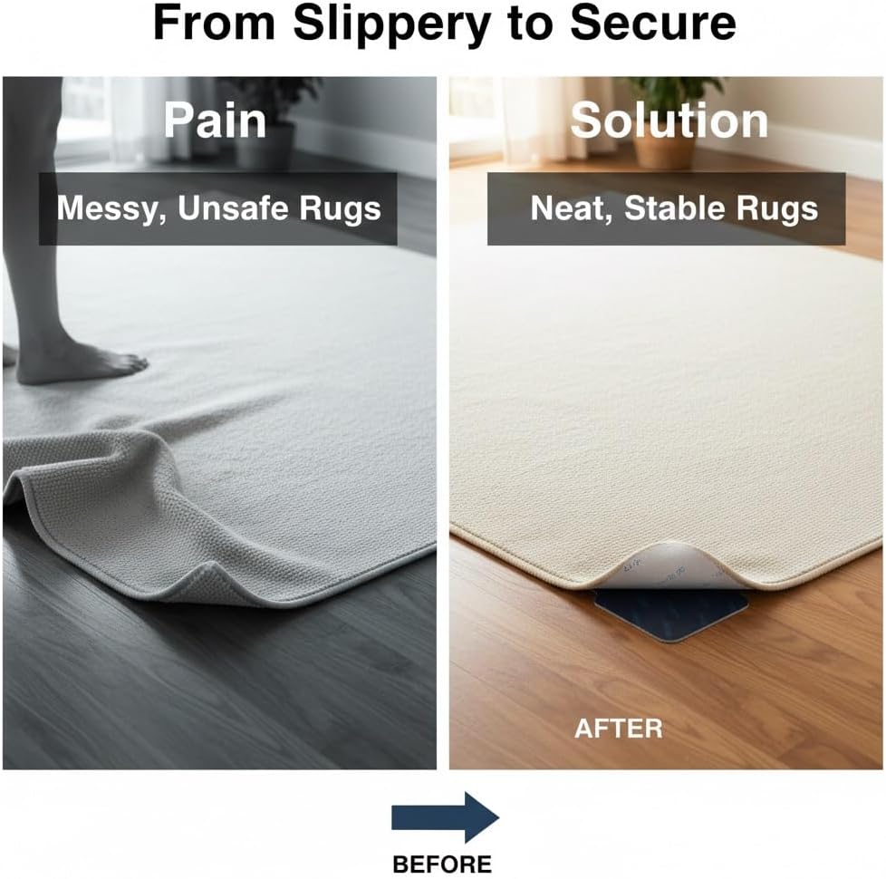 16 PCS Reusable Non-Slip No Residue Rug Grippers
