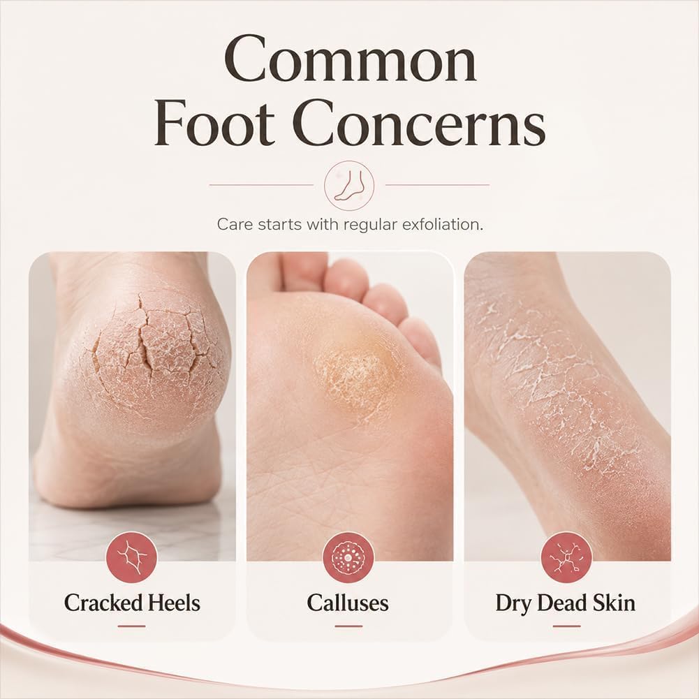 2 Pack Dual-Sided Foot Callus Remover - Handheld Manual Foot Care Tool