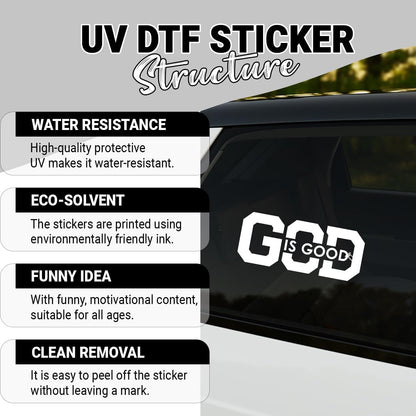 2Pack GOD is Good Vinyl Decal - Bold Lettering Car Decal Sticker