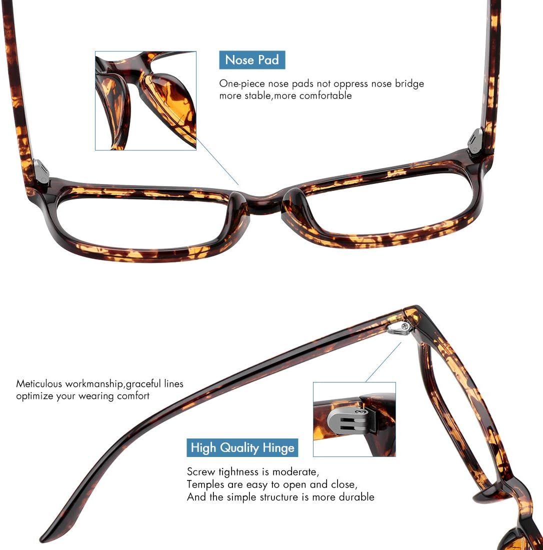 3Pack Universal Fashionable Non-Prescription Blue Light Blocking Glasses