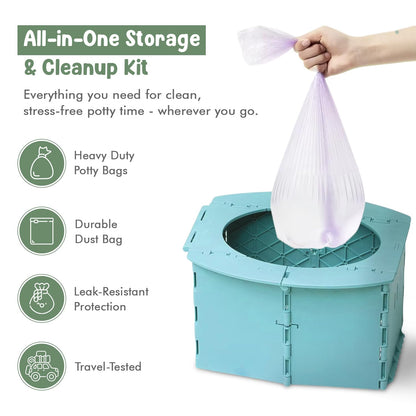 Portable Toddler Travel Potty – Foldable, Lightweight, Leak-Proof