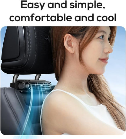 3 Speeds & Adjustable Angle Operated Clip-On Cooling Car Seat Fans