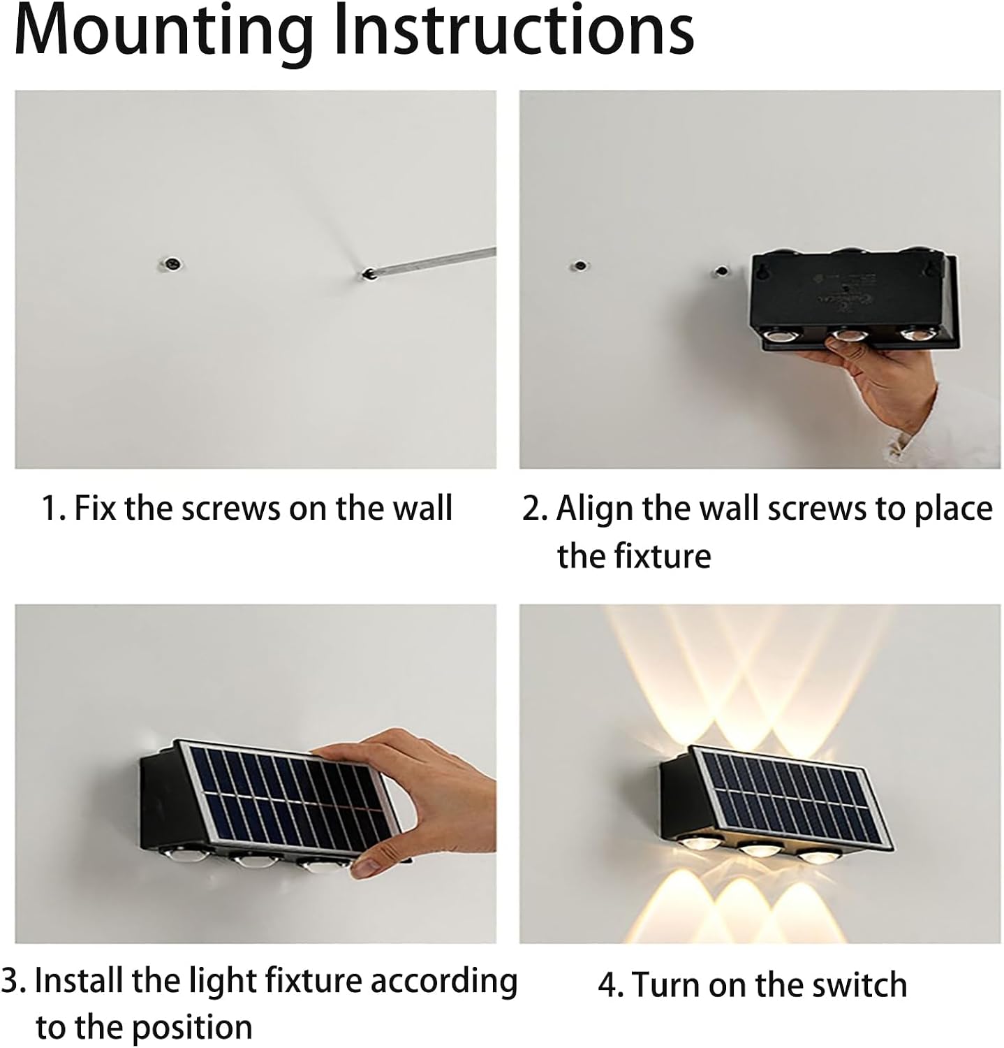 Porch Lights Outdoor Up And Down Illuminated Solar Lights