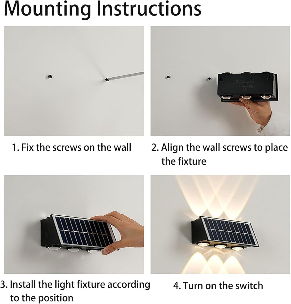 Porch Lights Outdoor Up And Down Illuminated Solar Lights