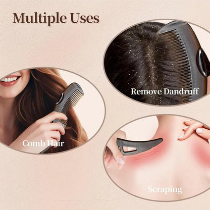 2Pack Anti-Dandruff Hollow Wide-Tooth ABS Comb -Supports Massage