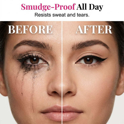 Long-Lasting Waterproof Eyeliner – 24H Smudge-Proof Smooth Application, Blackest Black