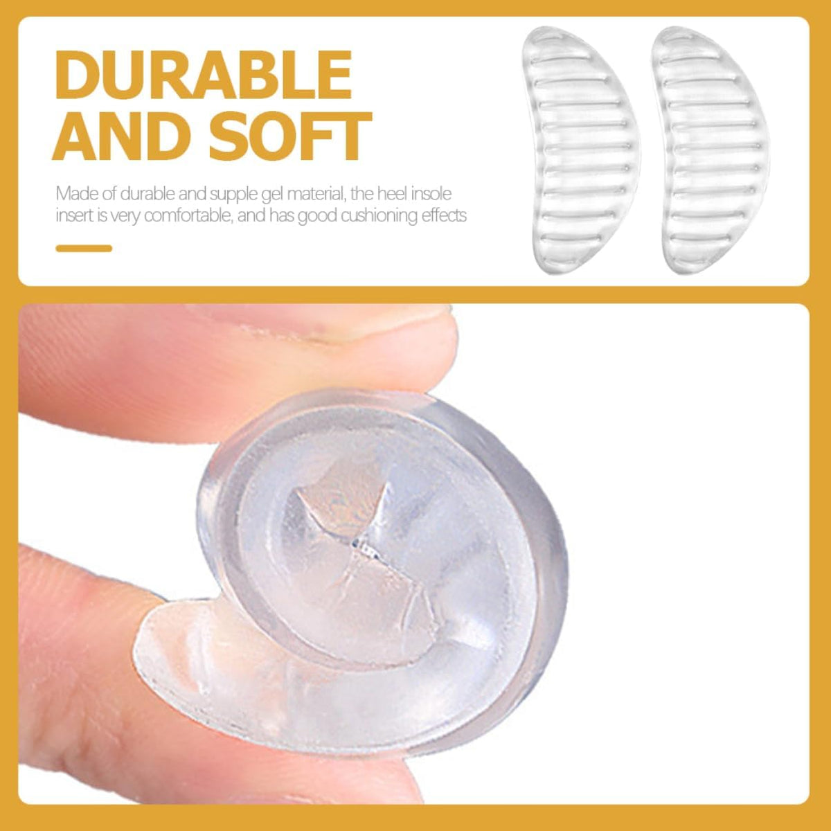 4 Pairs Silicone Foot Arch Support Pads for Flat Feet Plantar Fasciitis Relief