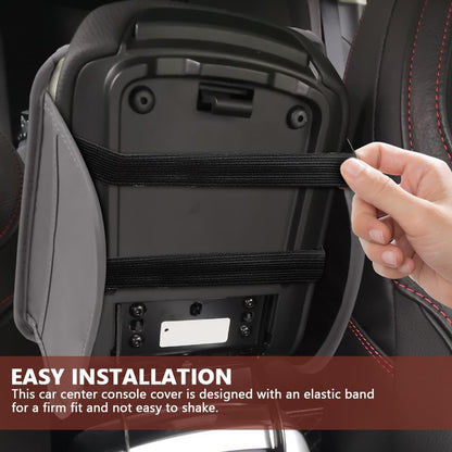 Multifunctional Car Armrest Box Cushion with Built-in Storage Bag