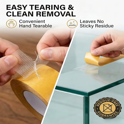 Heavy-duty Mesh Double-sided Tape—Removes Without Leaving a Trace