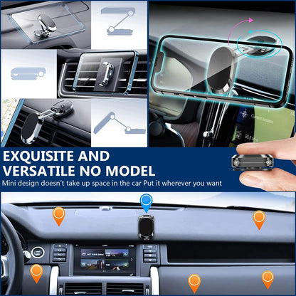 Foldable Metal Magnetic Car Cell Phone Holder