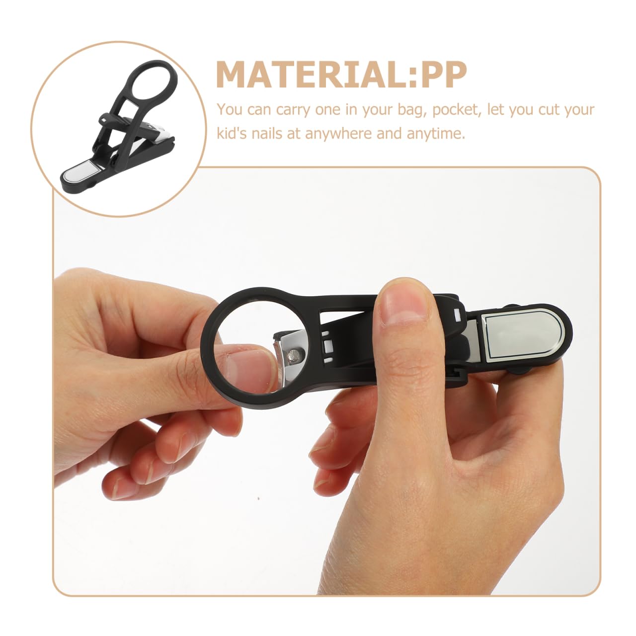 Nail Clippers with Magnifying Glass – Heavy Duty Large Handle Trimmer for Thick Nails, Easy Grip Precision Cutting
