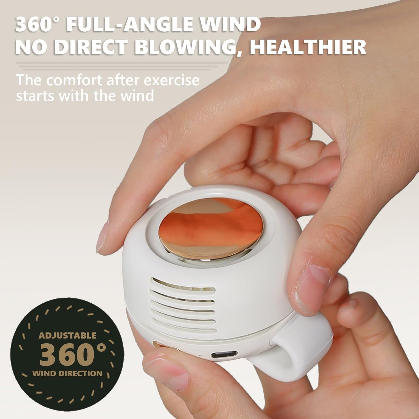 360° Rotatable Portable Mini Clip-on Fan