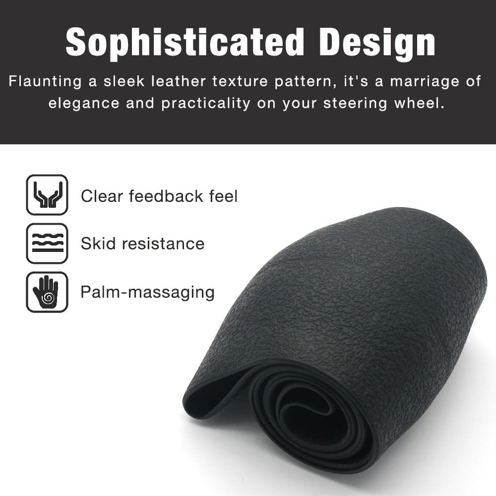 Car Steering Wheel Cover – Universal Fit Anti-Slip, Odorless Stretchy Steering Wheel Protector for Most Cars