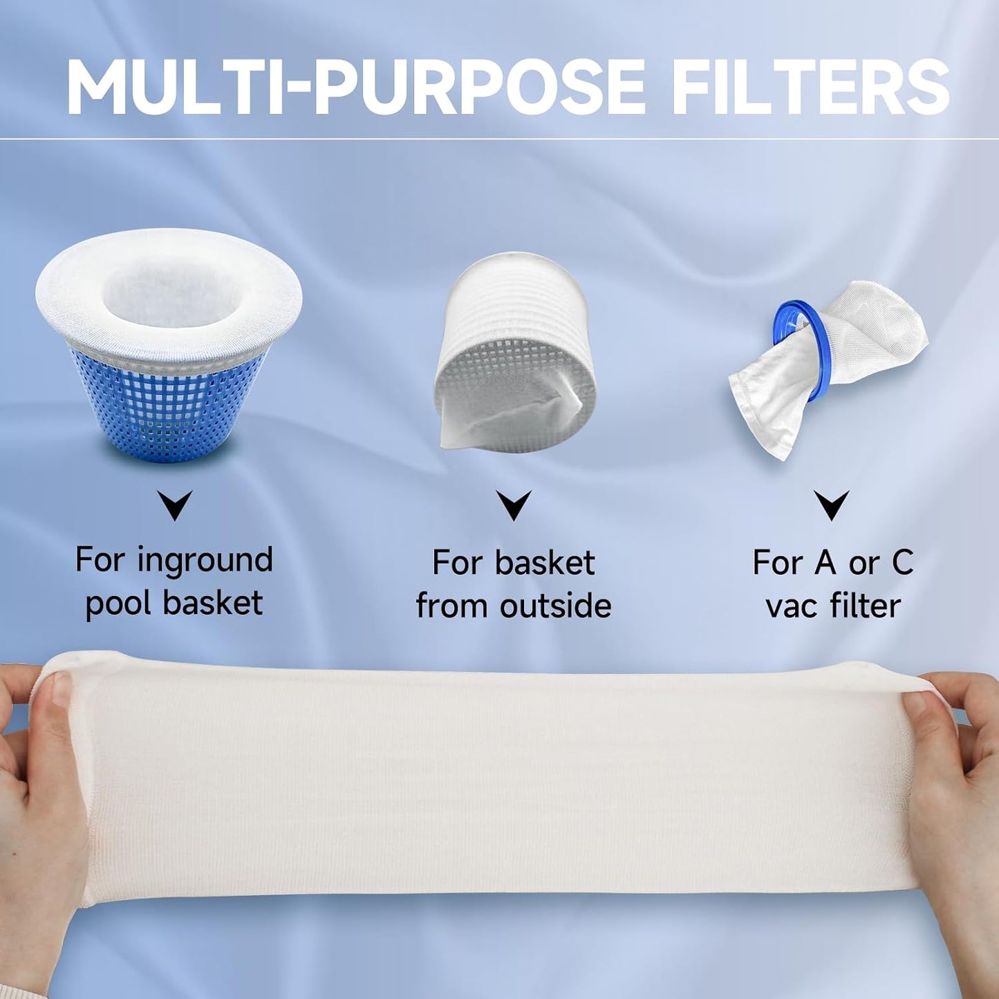 20 Pack / Set Pool Skimmer Filter Bags - Reusable Pool Filter Bags