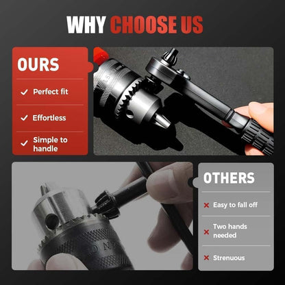 2 in 1 Drill Chuck Ratchet Spanner Compatible with Most Electric Drills and Power Tools