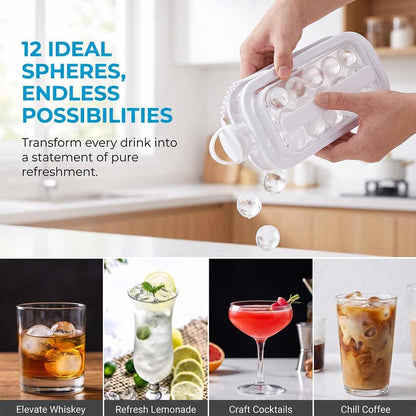 2-in-1 Ice Ball Maker Bottle with Pull Handles