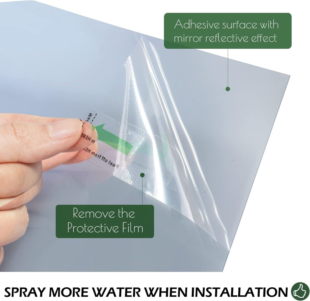Window Privacy Film - Blocks Prying Eyes Leaves No Adhesive-45*100cm