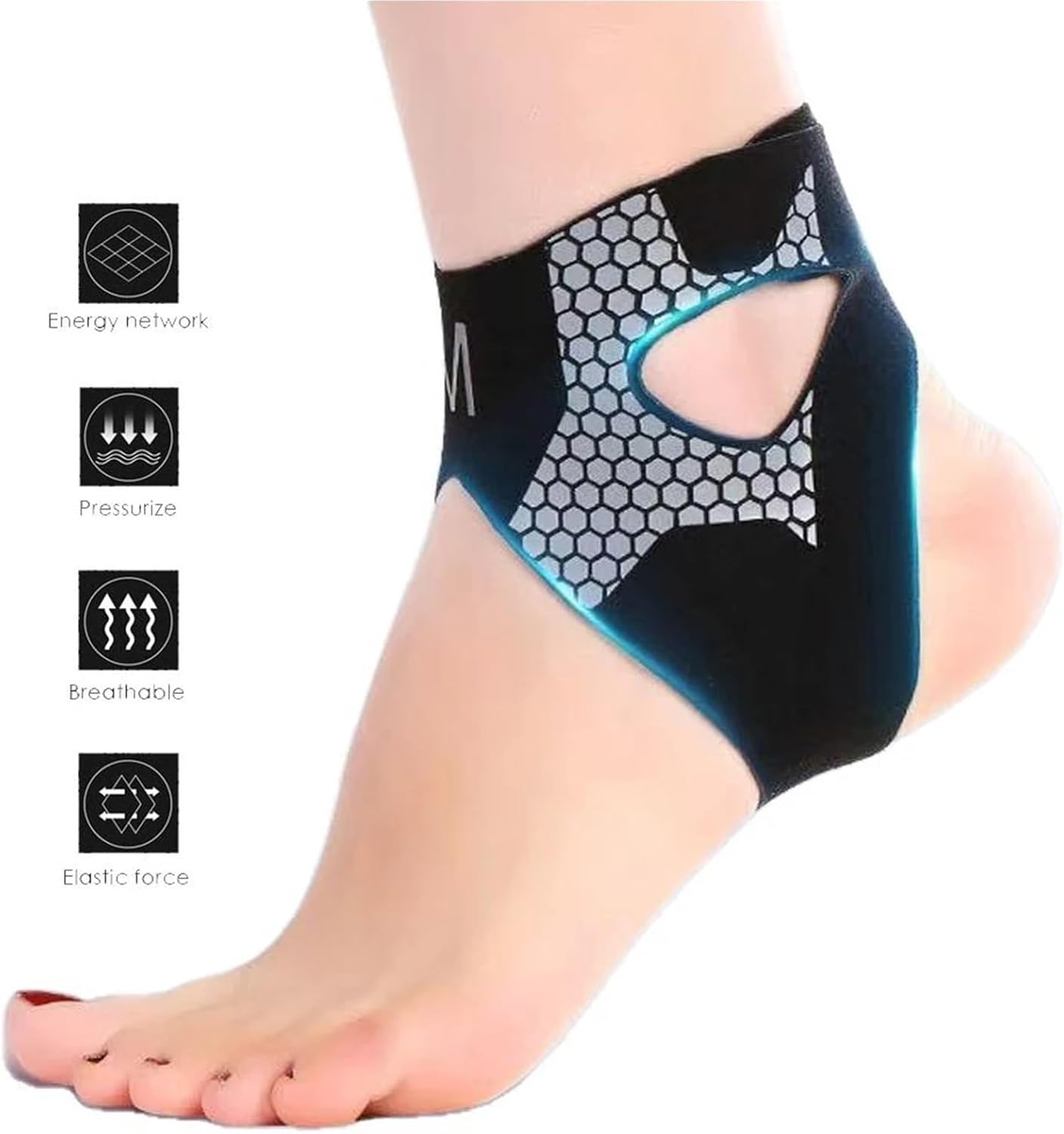 Breathable Compression Support Ankle Brace for Men & Women Sprained Ankle Plantar Fasciitis