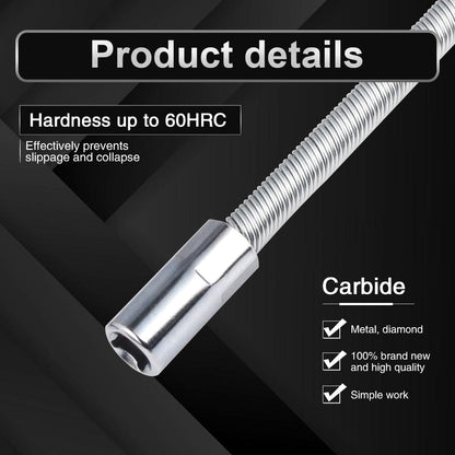 Flexible Socket Extension Ratchet with Flexible Spring Steel Shaft, Anti-Rust and Durable