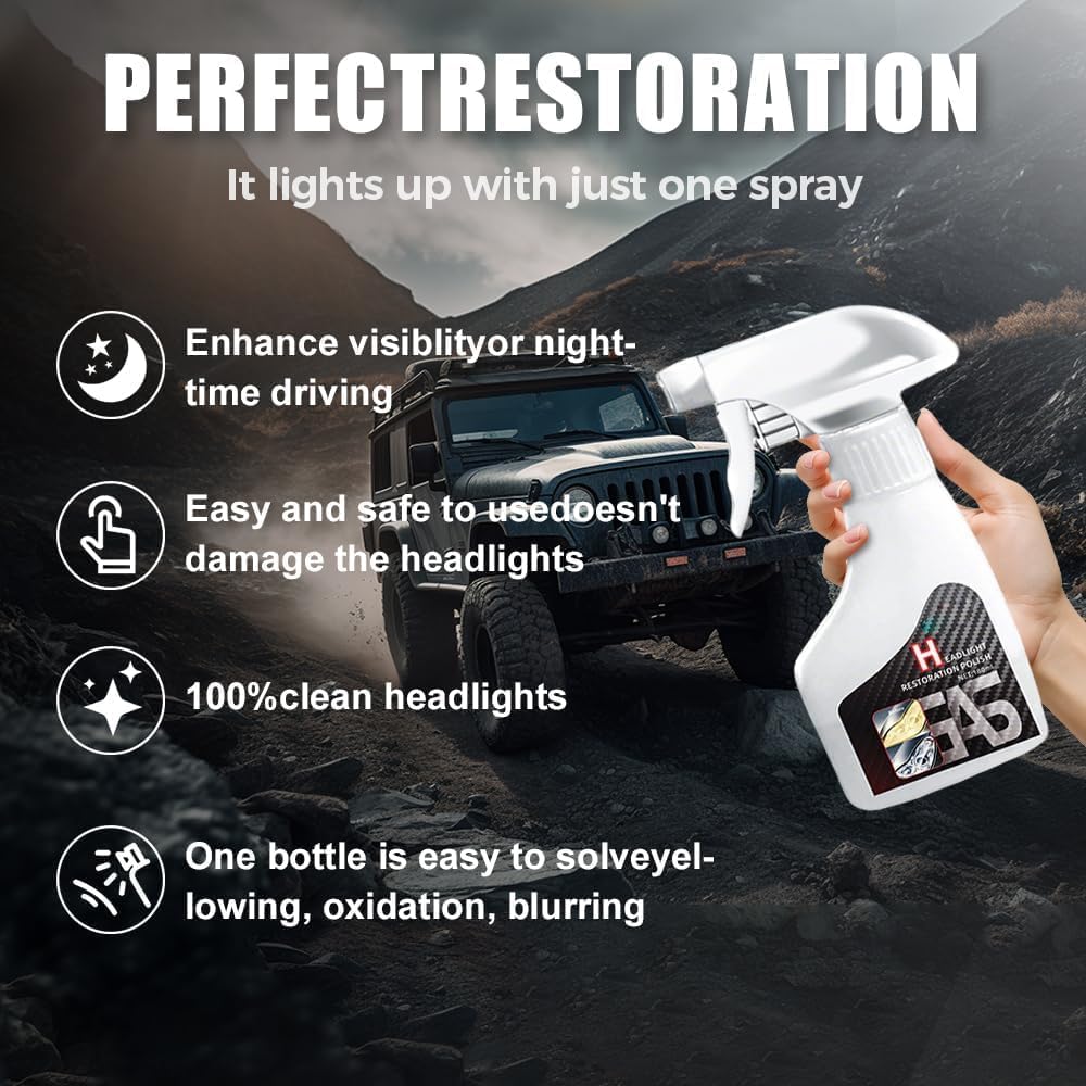 Car Headlight Restoration Kit — Provides Anti-Oxidation Protection